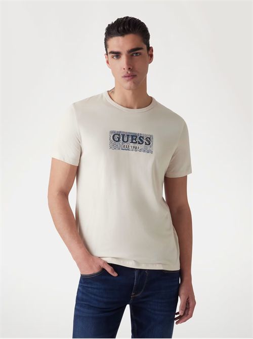 t-shirt uomo bianca GUESS | M5GI19J1314/G1V7